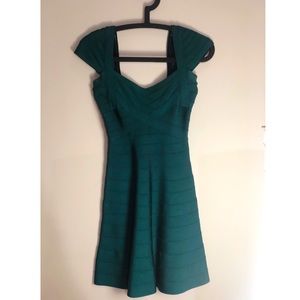 HERVE LEGER AUTHENTIC cap sleeve A line dress!!!